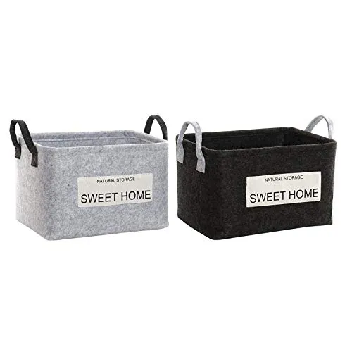 Cestas organizacion Fieltro 37x27x24 cm Gris damdamgo