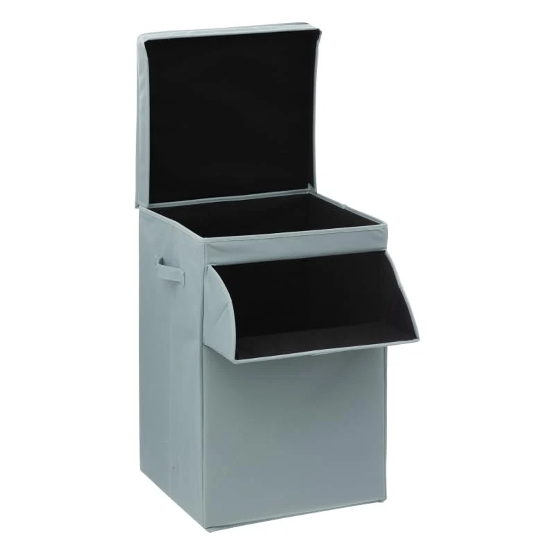 Cesto de Ropa Sucia con Tapa 65L Para la Ropa Lavanderí Organización de Ropa, Rectangular Azul damdamgo