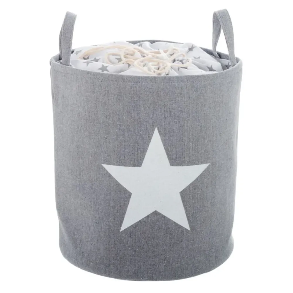 Cesto de Ropa Sucia Plegable con Estrellas, Cesta de Almacenamiento para Baño, Dormitorio o Habitación Infantil, Pongotodo...
