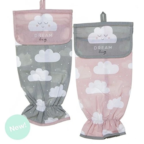 Guardabolsas infatil nubes color . - Rosa damdamgo