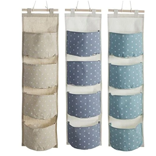 Organizador colgante 4 bols colores estrellas ideal para piso moderno (Verde) damdamgo