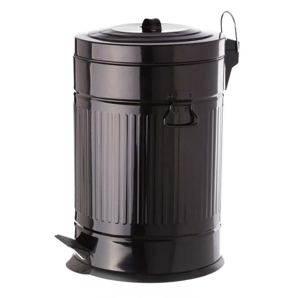 Papelera 20 litros industrial negro de acero de cocina Arabia damdamgo