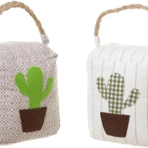 Set 2 sujeta puertas para suelo original cactus de tela/arena, topes de puerta decorativo damdamgo