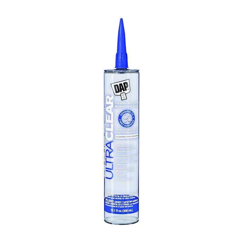 Sellador impermeable multiusos de caucho sintético transparente DAP Ultra Clear, 10.1 oz (paquete de 12) - Oferta de la se...