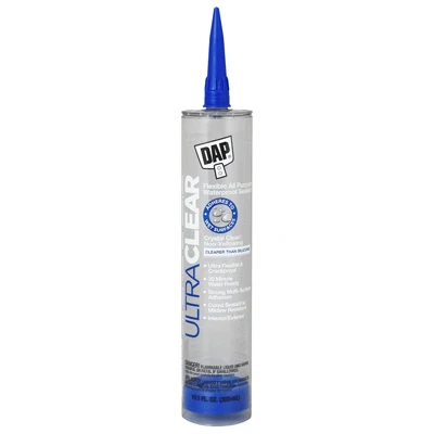Sellador impermeable multiusos de caucho sintético transparente DAP Ultra Clear, 10.1 oz (paquete de 12) - Oferta de la se...