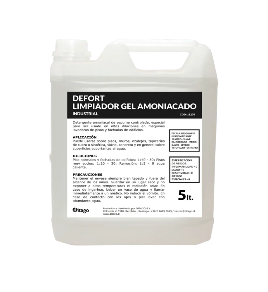 DEFORT DETERGENTE AMONIACADO 5 LT
