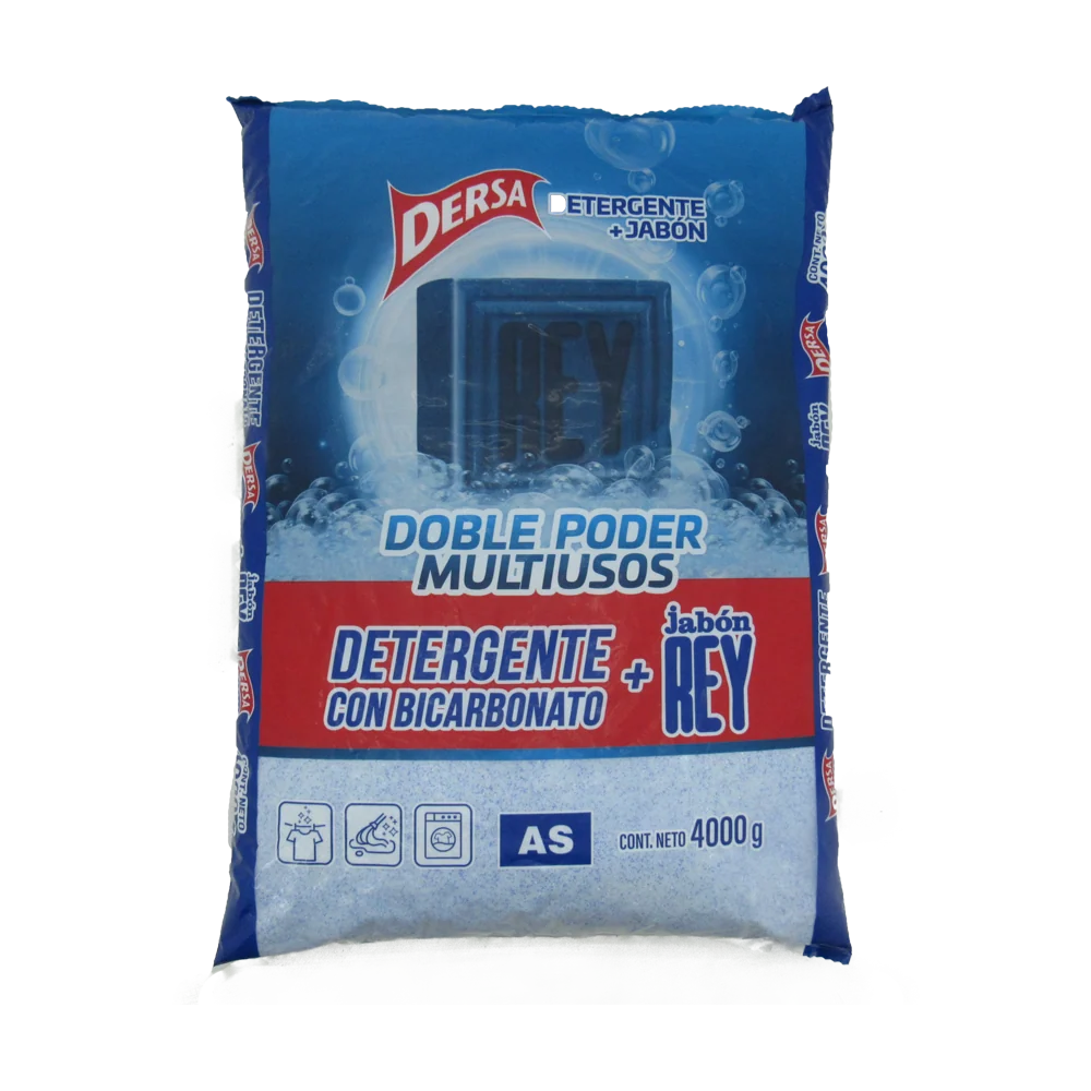 Detergente AS 4000 gr Bicarbonato + Jabon Rey Dersa