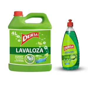 Lavaloza Liquido Dersa 4000 ml Limon + Dispensador 750ml Oferta