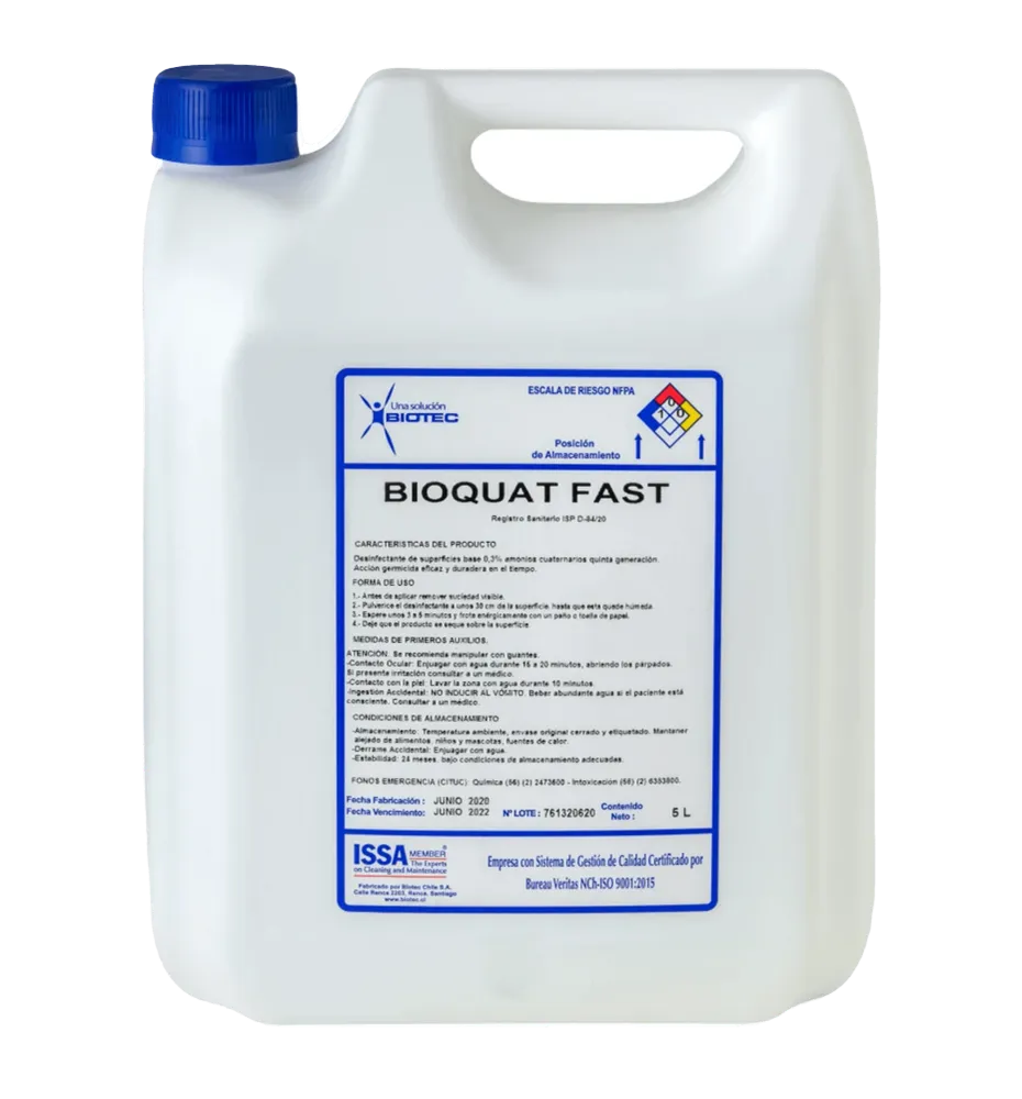 DESINFECTANTE PARA SUPERFICIES 5L BIOQUAT FAST