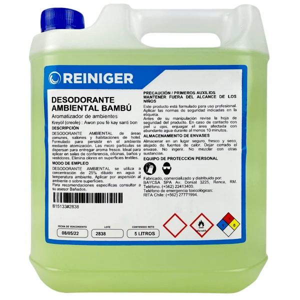 Desodorante Ambiental Bamboo Líquido 5 Lt
