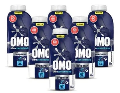 Detergente Liquido para Diluir Ultra Concentrado Omo 6 x 500 ml