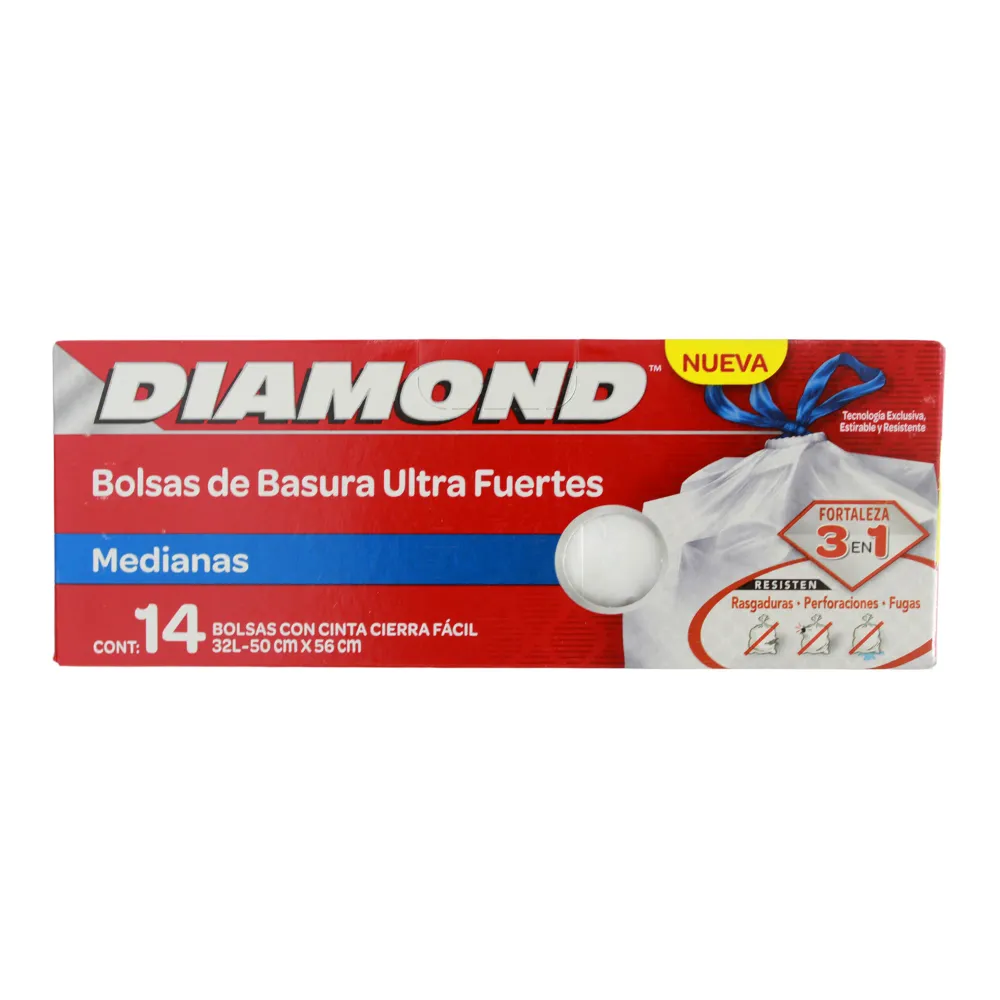 Bolsa Para Basura Diamond Medium X 14 Unidades
