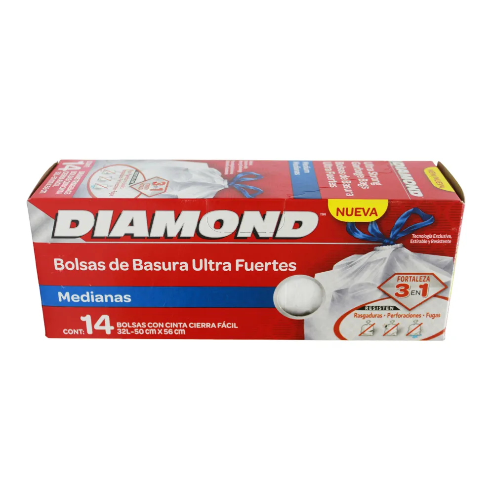 Bolsa Para Basura Diamond Medium X 14 Unidades