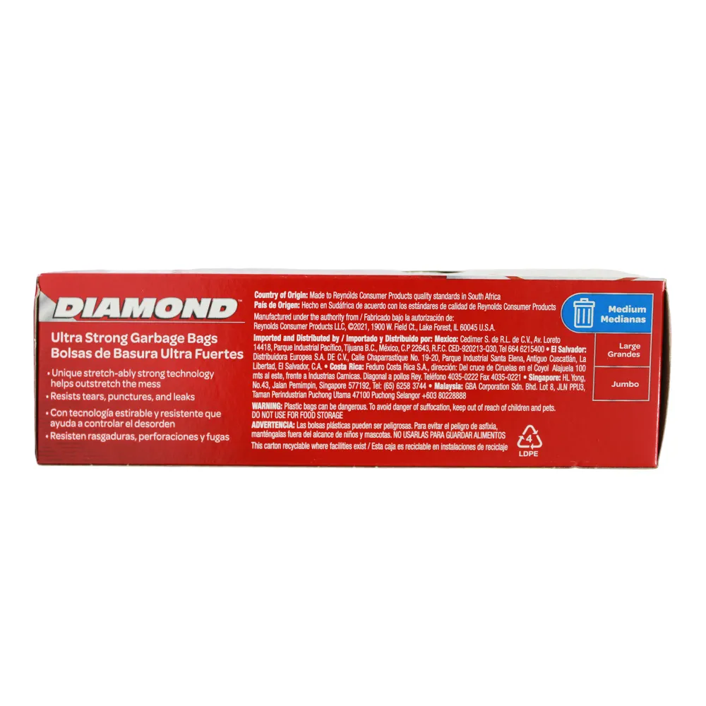 Bolsa Para Basura Diamond Medium X 14 Unidades