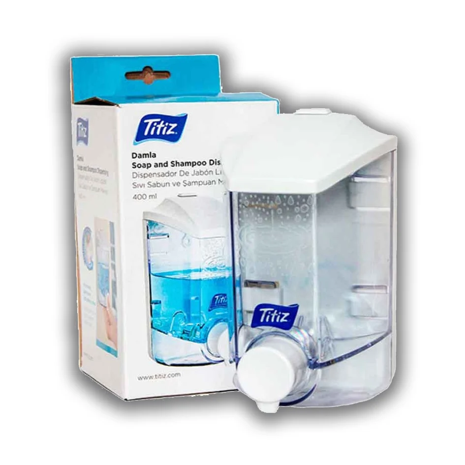 DISPENSADOR TITIZ 400 ML DE JABON LIQUIDO EN COLOR BLANCO