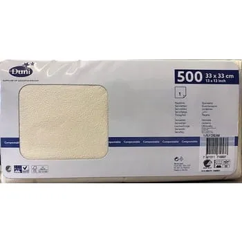Servilletas 33X33cm 1 capa crema Duni 500 uds. Duni Sales Poland sp. z o.o.
