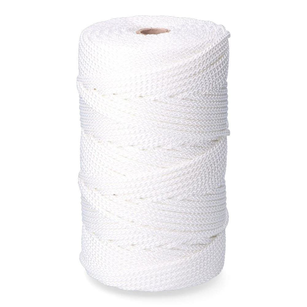 CORDÓN TRENZADO POLIÉSTER GRANETE BLANCO, CALIBRE 6 mm x 200 m EDM