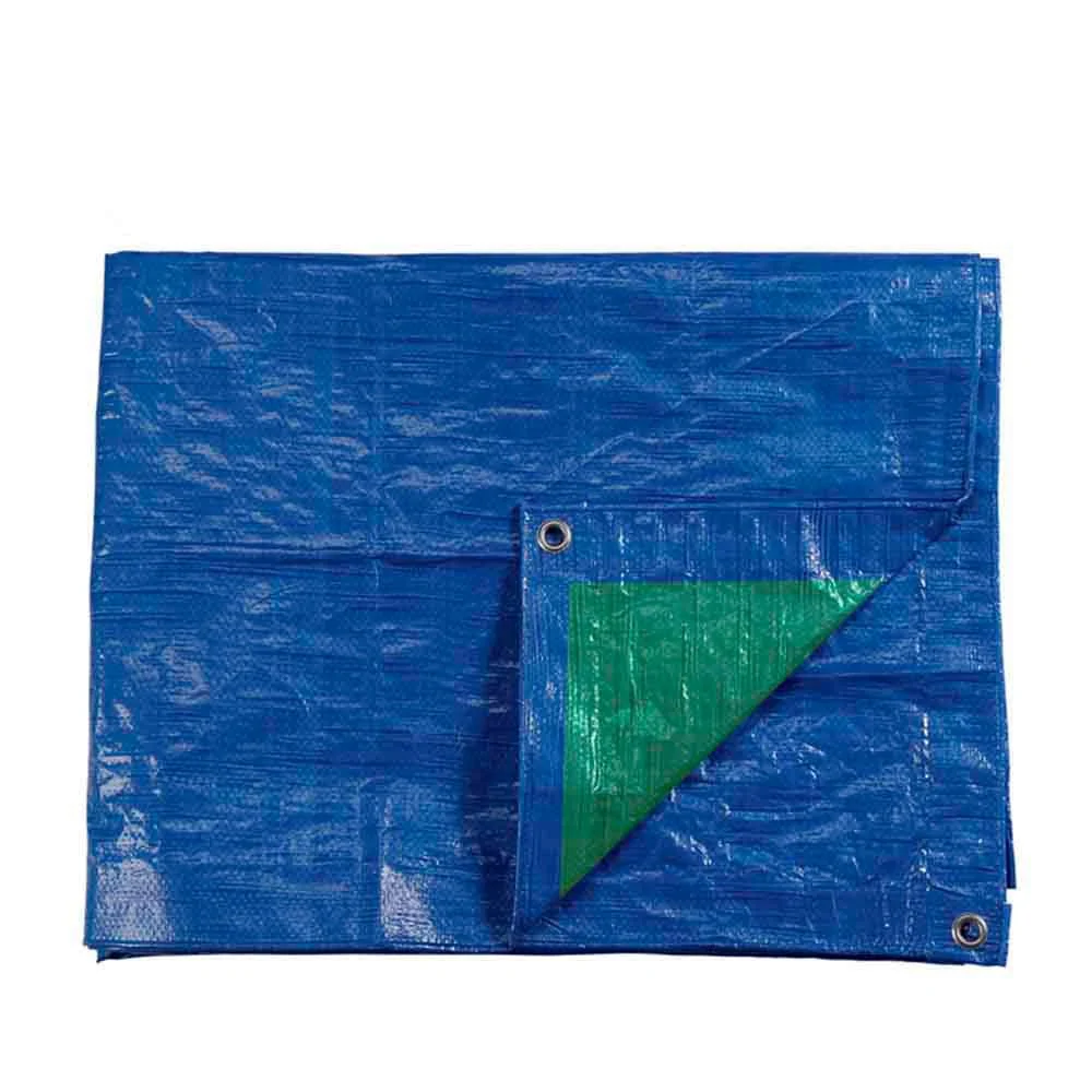 TOLDO POLIETILENO DE DOBLE CARA COLOR AZUL/VERDE, DENSIDAD 90 g / m², 4 x 6 m EDM