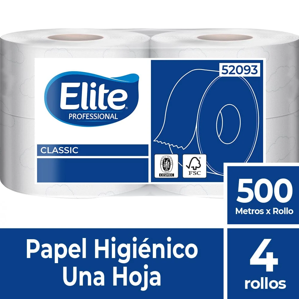 Papel Higiénico Classic 500 X 4 Un ELITE