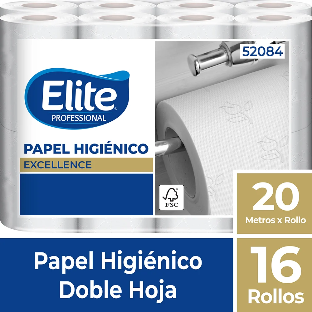 Papel Higiénico Hogar Doble Hoja 16 Rollos X 20 Mts ELITE PROFESSIONAL