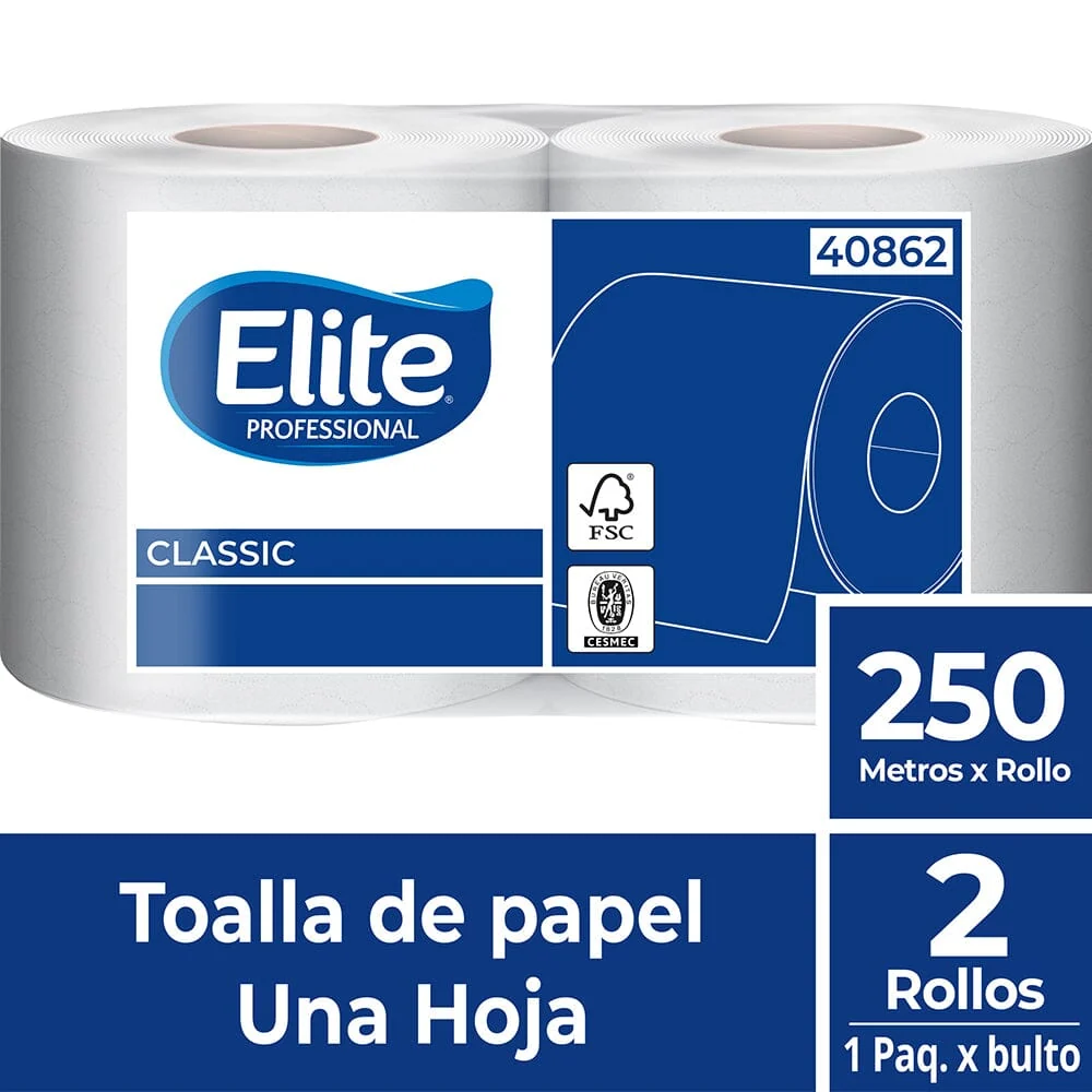 Toalla Classic Una Hoja 250 Mts X2 ELITE PROFESSIONAL