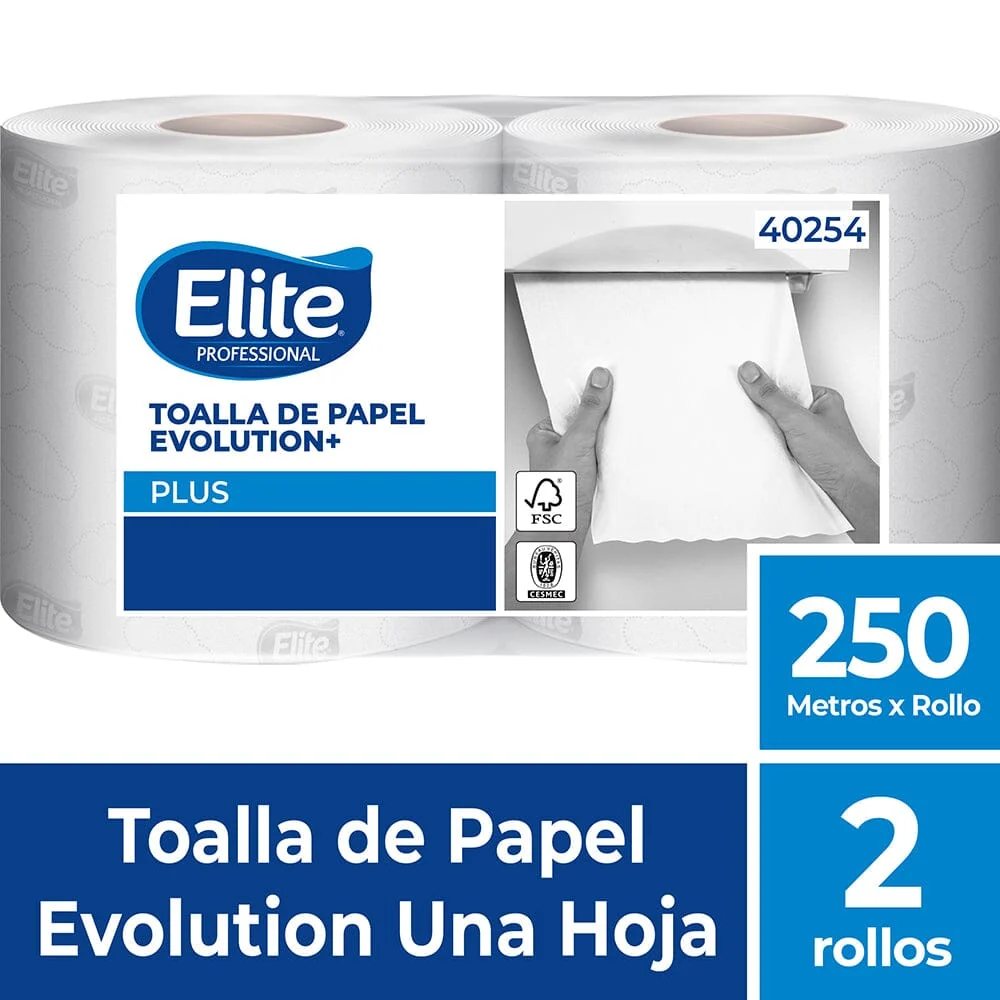 Toalla Evolution Autocorte Hoja Simple 250X2 ELITE PROFESSIONAL