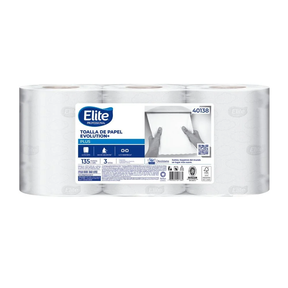 Toalla Plus Evolution Hoja Simple 135 X 3 ELITE PROFESSIONAL