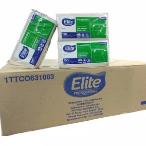 Toalla Para Manos Elite Caja 24 Paquetes De 150 Hojas Natural