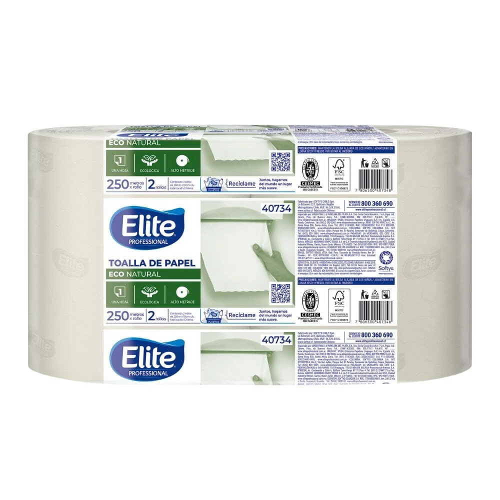 Toalla Plus Ecológica Una Hoja 250 Mt ELITE