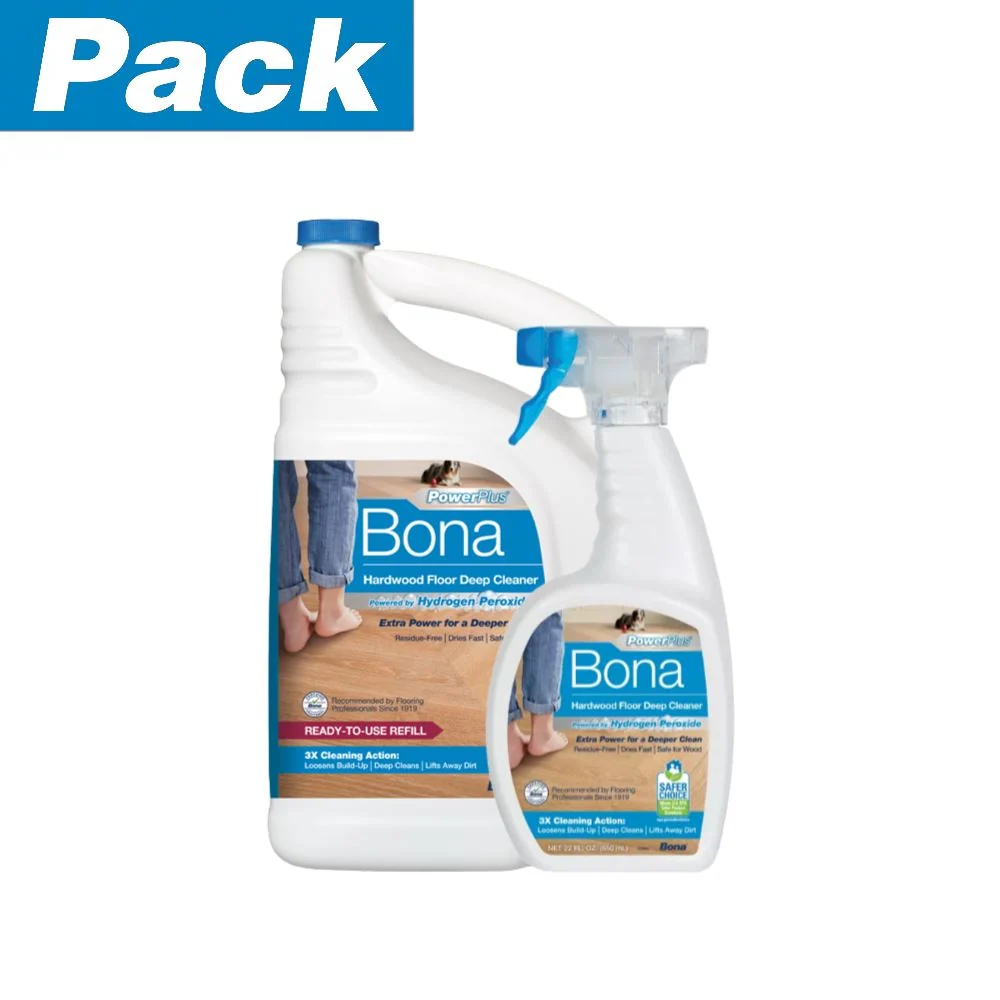 Limpiadores Power Plus Pisos Madera Bona 3.8 Lt y 650 ml Enko