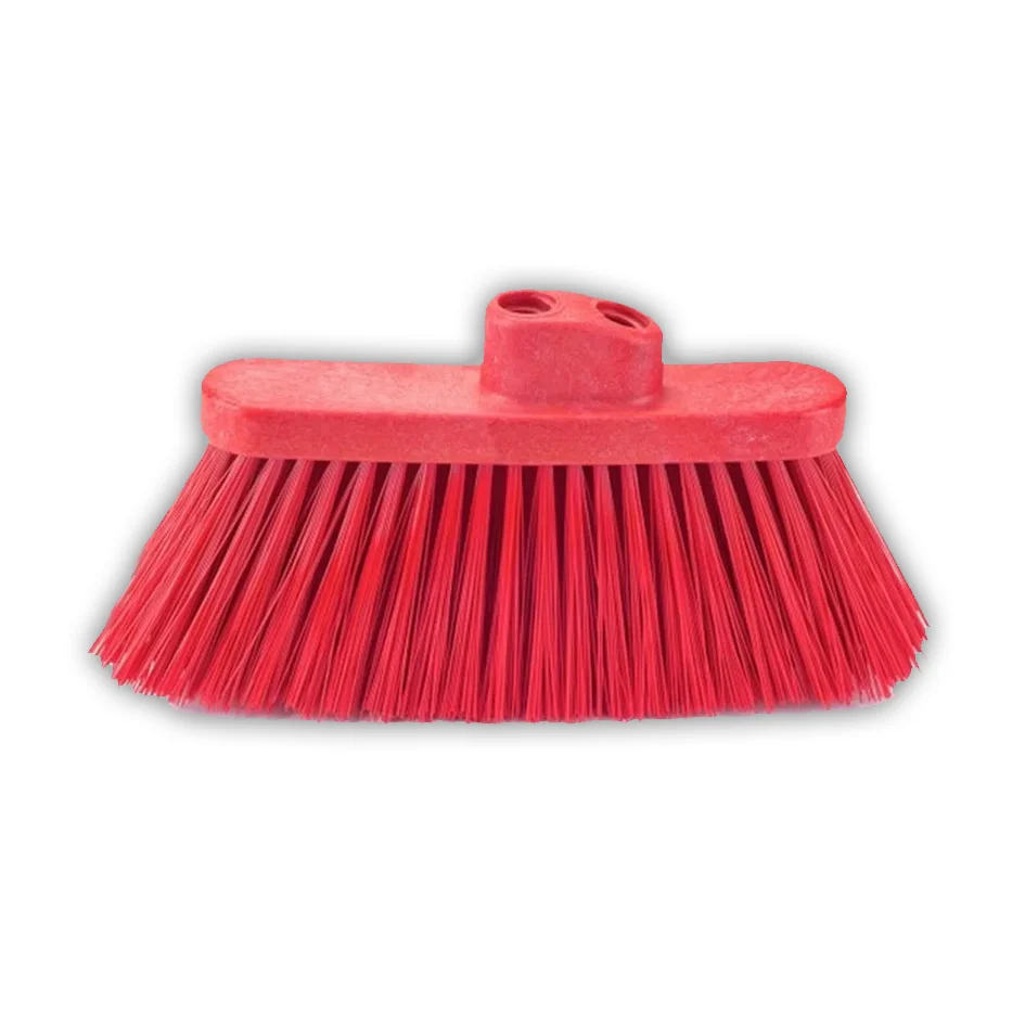 ESCOBA ANGULAR 4"" EN PVC ROJO P/ BARRIDO POLVOS MUY FINOS