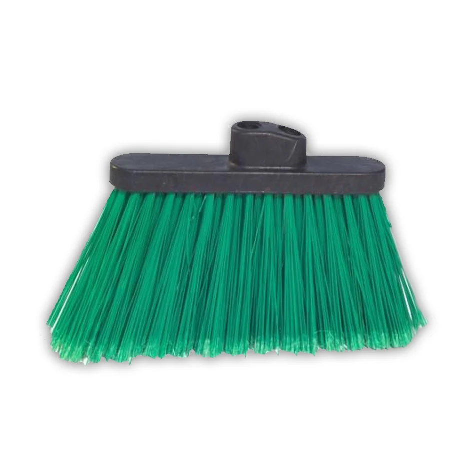 ESCOBA ANGULAR 4"" EN PVC VERDE P/ BARRIDO POLVOS MUY FINOS