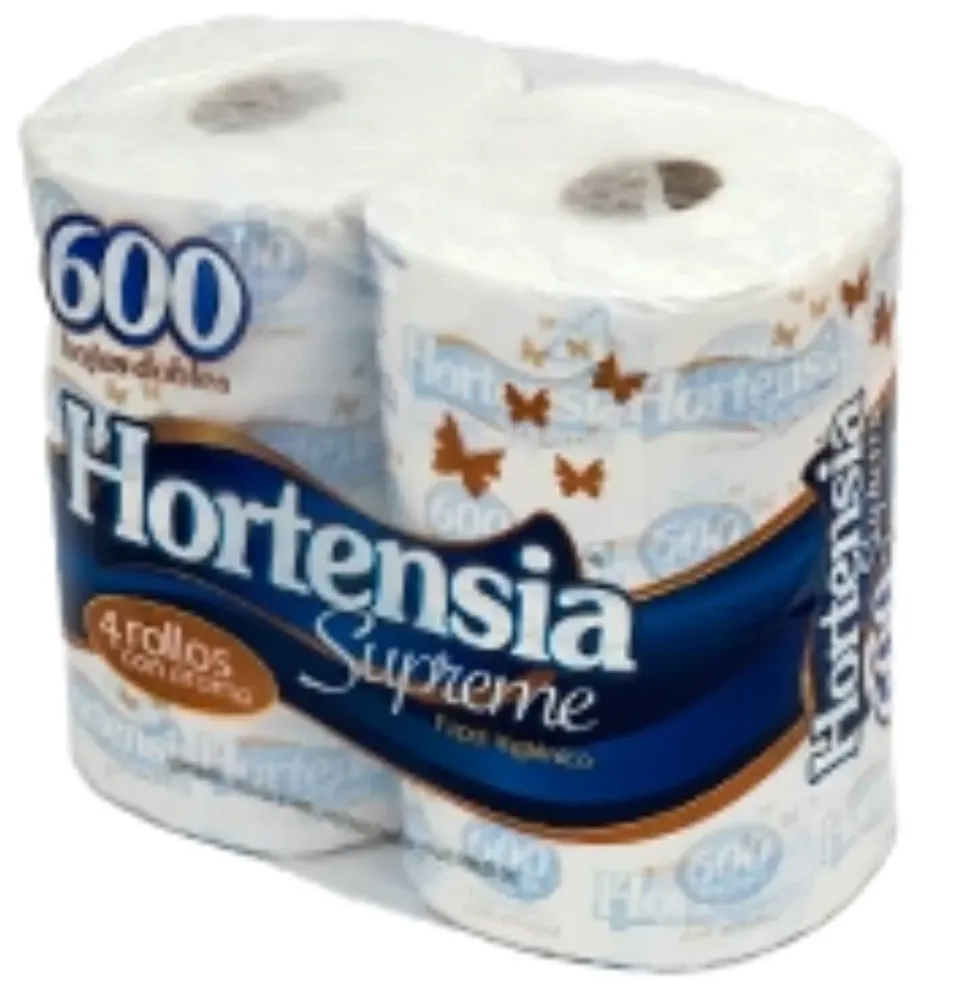 Bulto papel higiénico Hortensia H Supreme 12P/ 4R /600H - SCG Fabrica de Papel San Francisco