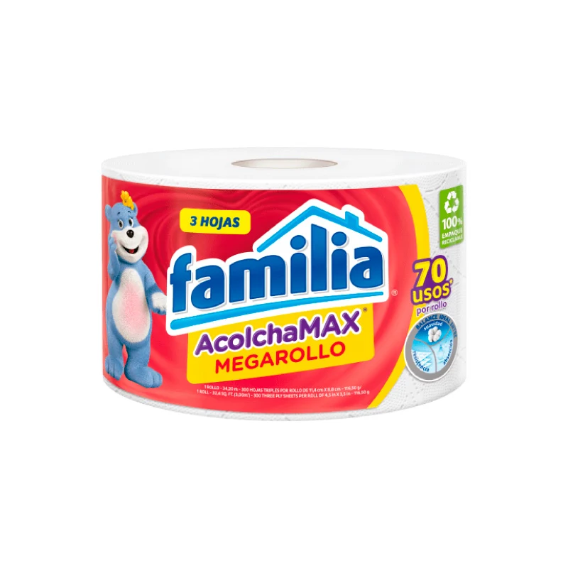 PAPEL HIGIENICO FAMILIA 1U MEGARROLLO ACOLCHAMAX