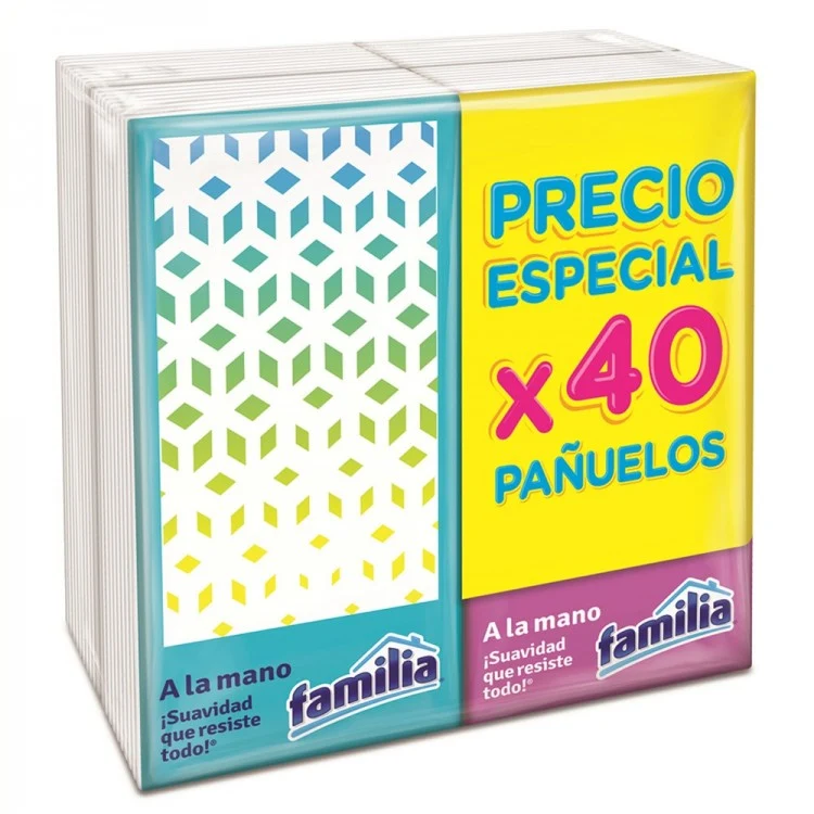 Pa–uelos Familia Bolsillo 10 Pa–uelos 4 Unidades