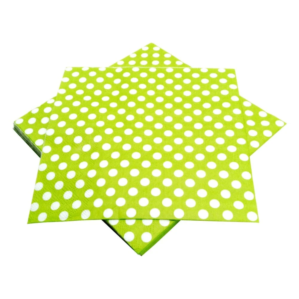 Servilleta Mesa Diseño 33x33 Verde Lima 20 Un FECO