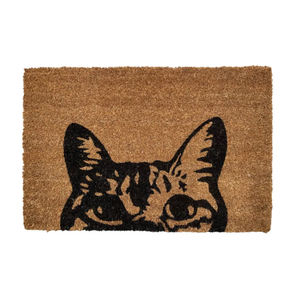 Felpudo Decorativo con Gráfico de Gato 60x40cm
