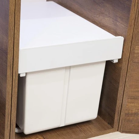 BASURERA DESLIZANTE DELUXE PINTADO BLANCO - 335020 FERRETERIA INSTA-YA PITALITO