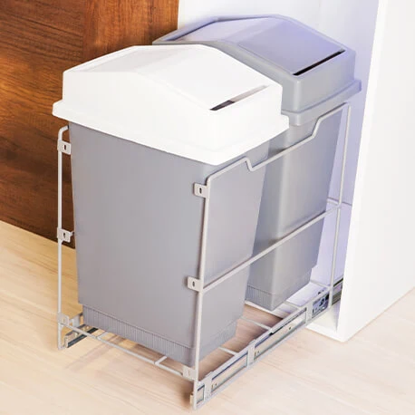 BASURERAS DESLIZANTES CLASSIC CIERRE LENTO - TARRO GRIS Y BLANCO - F3362 Blanco FERRETERIA INSTA-YA PITALITO