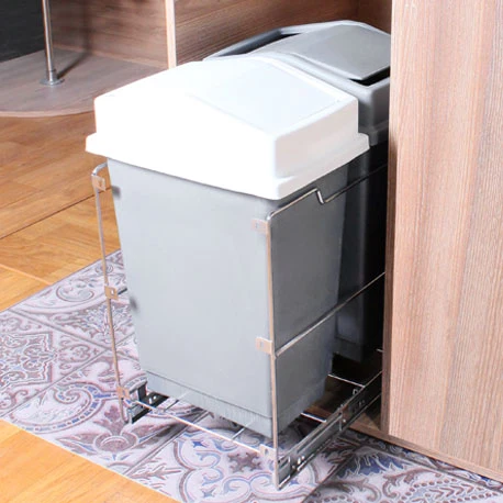 BASURERAS DESLIZANTES CLASSIC CIERRE LENTO - TARRO GRIS Y BLANCO - F3362 Blanco FERRETERIA INSTA-YA PITALITO