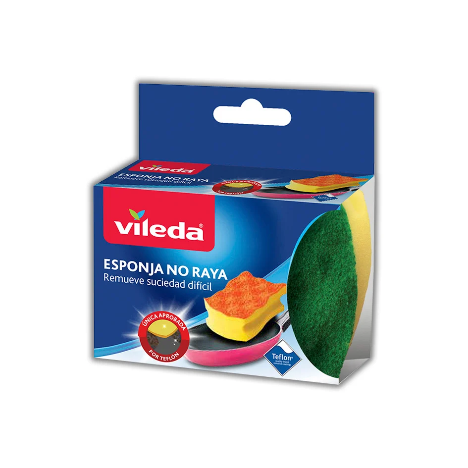 FIBRA ANTIRESIDUOS COLORES(PU) VILEDA VENTA POR PIEZA CAJA CON 24