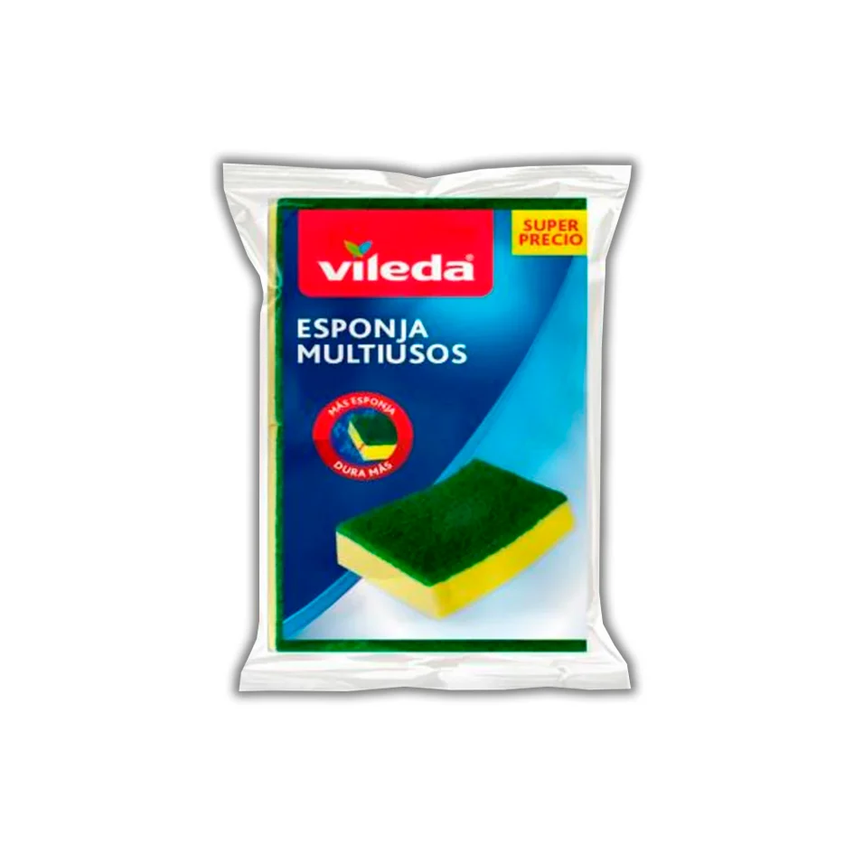 FIBRA ESPONJA STYLE MULTIUSOS VILEDA VENTA POR PIEZA CAJA CON 24 PZAS