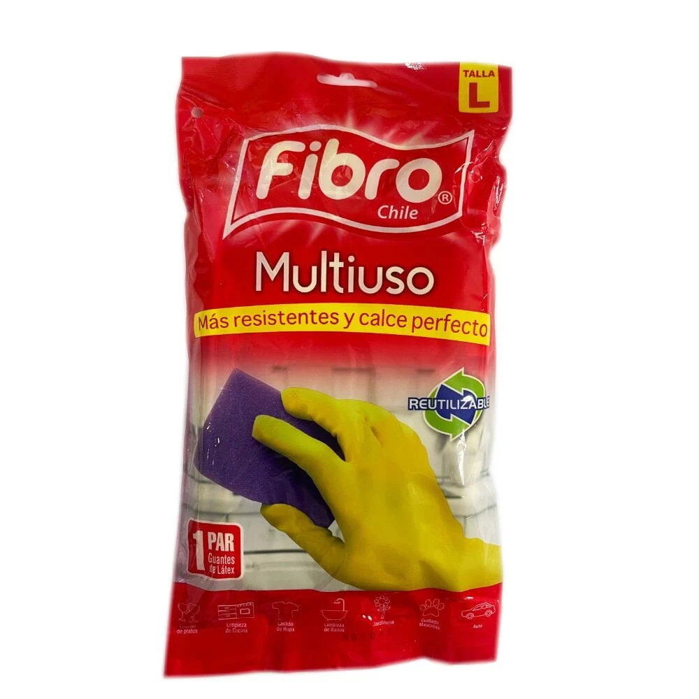 Guante Látex Afelpado Grande FIBRO