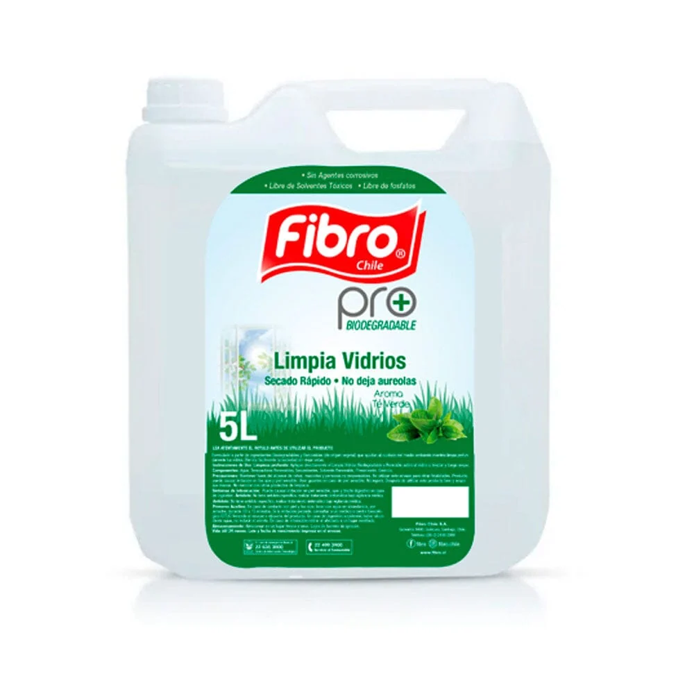 Limpia Vidrios Biodegradable 5 Lt FIBRO