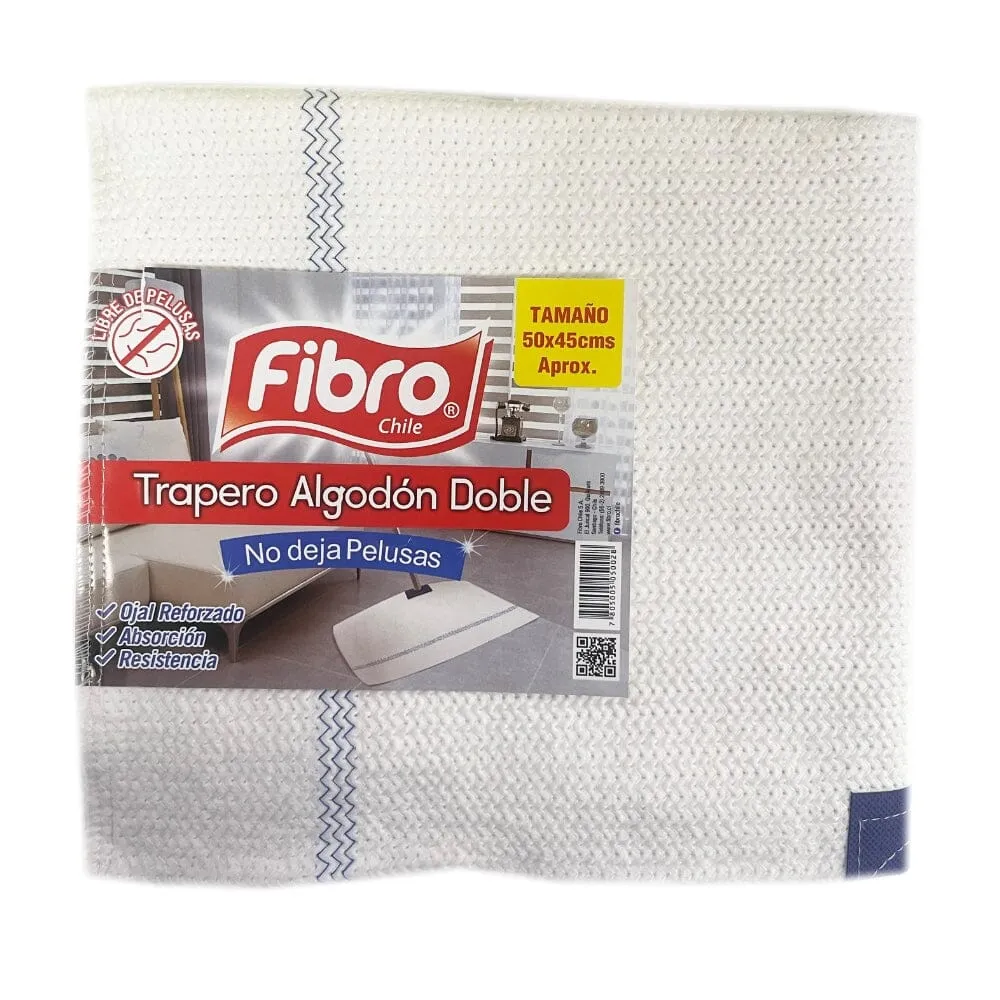 Trapero Simple Algodón Blanco 45x50 cm 1 Un FIBRO