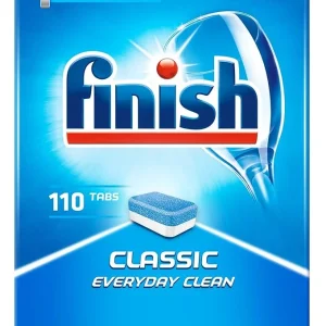 Finish Classic Pastillas para Lavavajillas, Megapack de 110 pastillas. Detergente para una limpieza potente diaria, con ac...