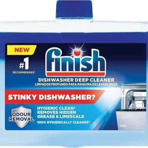 Finish Limpiamáquinas para Lavavajillas, Pack de 1 x 250ml. Elimina la cal, la grasa y el mal olor de las partes ocultas d...