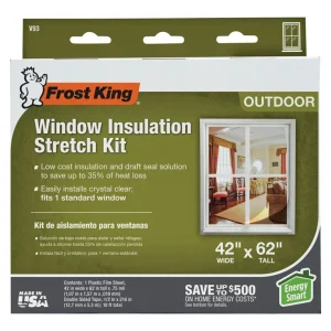 Frost King Clear Stretch Outdoor Window Film Insulator Kit 42 . W X 62 . L - Open Box