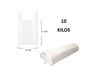 Bolsa Manija 10 kl x 100 Blanca Biodegradable Generico