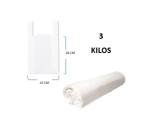 Bolsa Manija 3 kl x 100 Blanca Biodegradable Generico